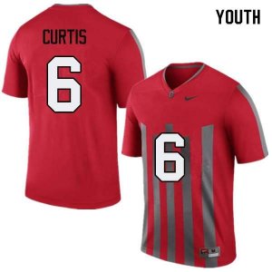 Youth Ohio State Buckeyes #6 Kory Curtis Throwback Nike NCAA College Football Jersey Supply HOB3744LC